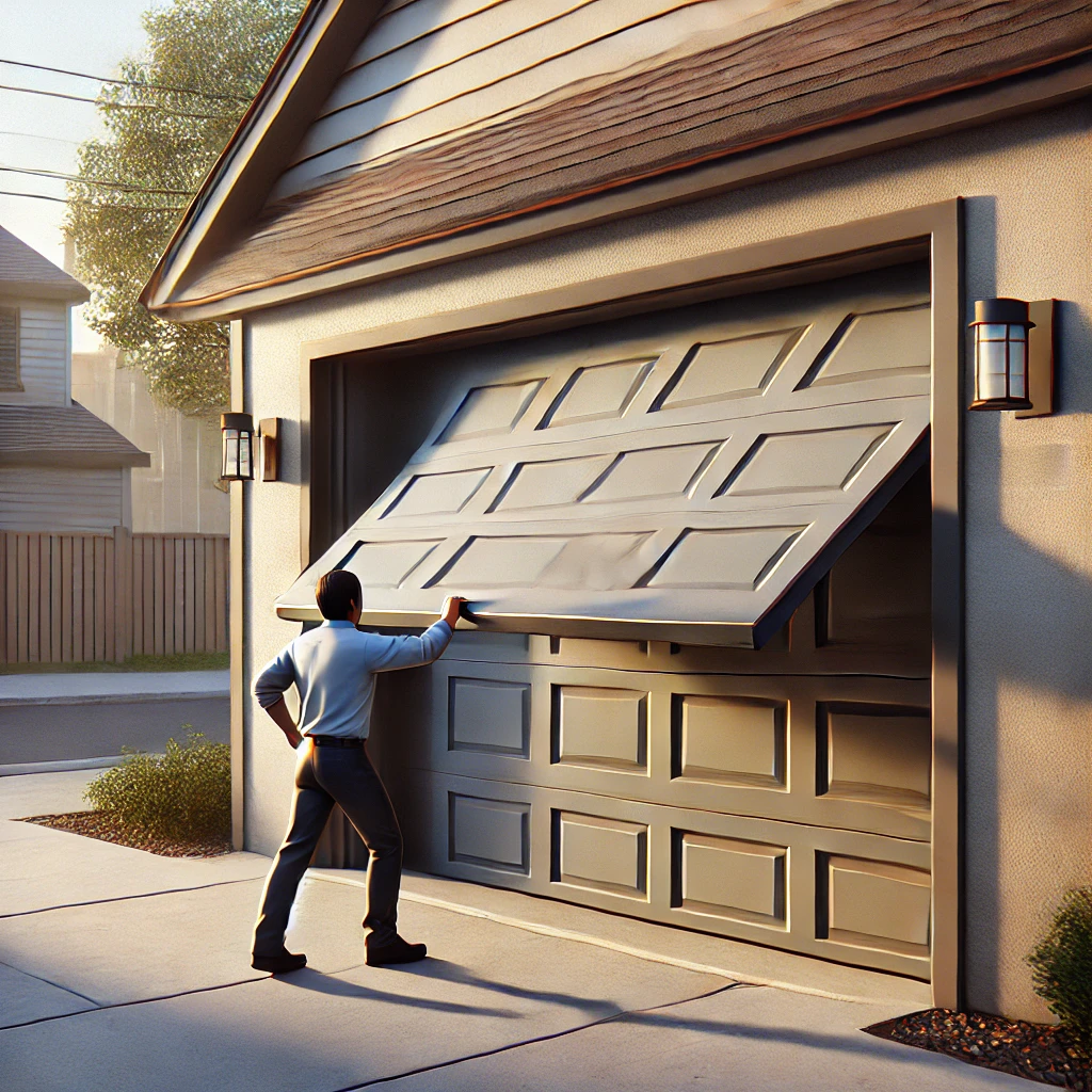 open garage door manually from outside